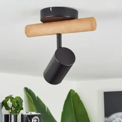 Plafonnier Arbrentin Écru, Noir, 1 lumière