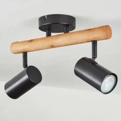 Plafonnier Arbrentin Écru, Noir, 2 lumières