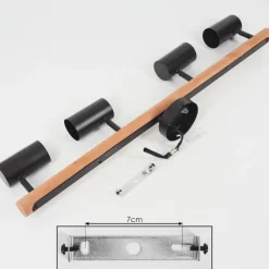 Plafonnier Arbrentin Écru, Noir, 4 lumières