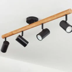 Plafonnier Arbrentin Écru, Noir, 4 lumières