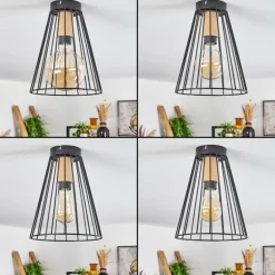 Plafonnier Arrawarra Écru, Noir, 1 lumière