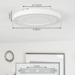 Plafonnier Audrieu LED Blanc, 2 lumières