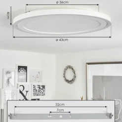 Plafonnier Audrieu LED Blanc, 2 lumières