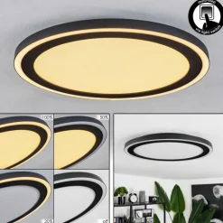 Plafonnier Audrieu LED Noir, Blanc, 2 lumières