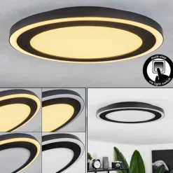 Plafonnier Audrieu LED Noir, 2 lumières