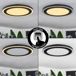 Plafonnier Audrieu LED Noir, 2 lumières