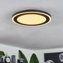 Plafonnier Audrieu LED Noir, 2 lumières