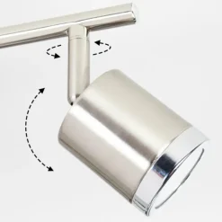 Plafonnier Autilla LED Nickel mat, 4 lumières