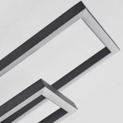 Plafonnier Avelal LED Bois clair, Couleur bois, Noir, 1 lumière