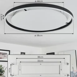 Plafonnier Barril LED Blanc, 1 lumière