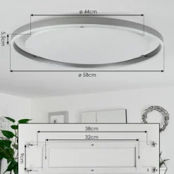 Plafonnier Barril LED Blanc, 1 lumière