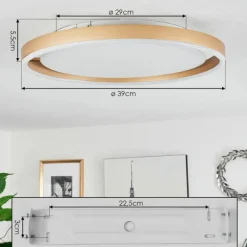 Plafonnier Barril LED Blanc, 1 lumière