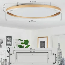 Plafonnier Barril LED Blanc, 1 lumière