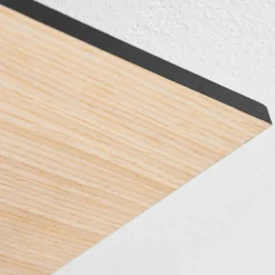 Plafonnier Barullu LED Bois clair, Noir, Blanc, 1 lumière