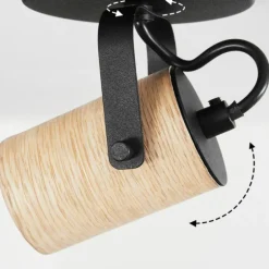 Plafonnier Beleco Écru, Noir, 1 lumière