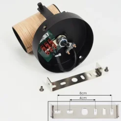 Plafonnier Beleco Écru, Noir, 1 lumière