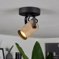 Plafonnier Beleco Écru, Noir, 1 lumière