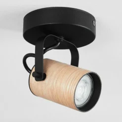 Plafonnier Beleco Écru, Noir, 1 lumière