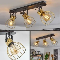 Plafonnier Bitterroot Noir, 3 lumières