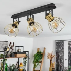 Plafonnier Bitterroot Noir, 3 lumières