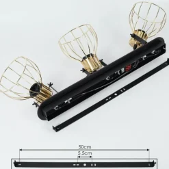 Plafonnier Bitterroot Noir, 3 lumières