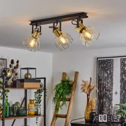 Plafonnier Bitterroot Noir, 3 lumières