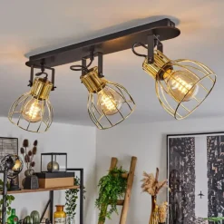 Plafonnier Bitterroot Noir, 3 lumières