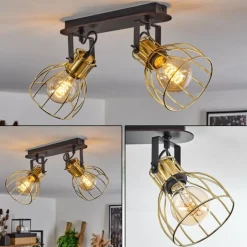 Plafonnier Bitterroot Noir, 2 lumières