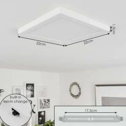 Plafonnier Canditas LED Blanc, 1 lumière