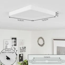 Plafonnier Canditas LED Blanc, 1 lumière