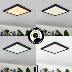 Plafonnier Canditas LED Noir, 1 lumière