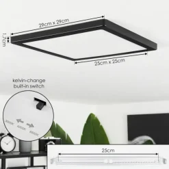 Plafonnier Canditas LED Noir, 1 lumière