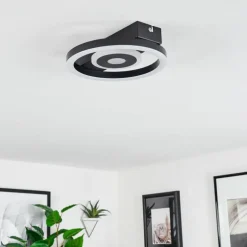 Plafonnier Canhoso LED Noir, 1 lumière