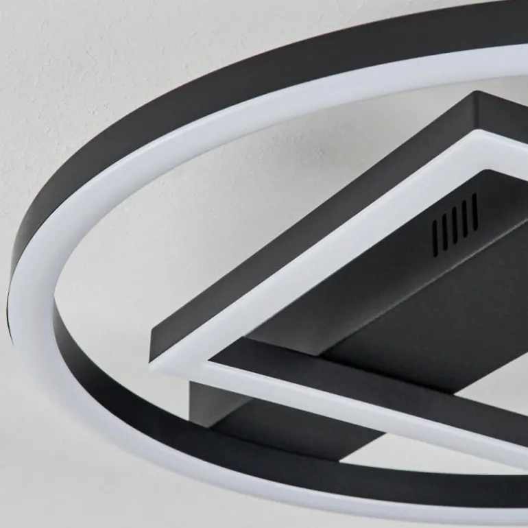 Plafonnier Canhoso LED Noir, 1 lumière