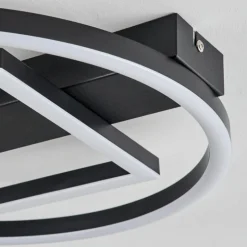 Plafonnier Canhoso LED Noir, 1 lumière