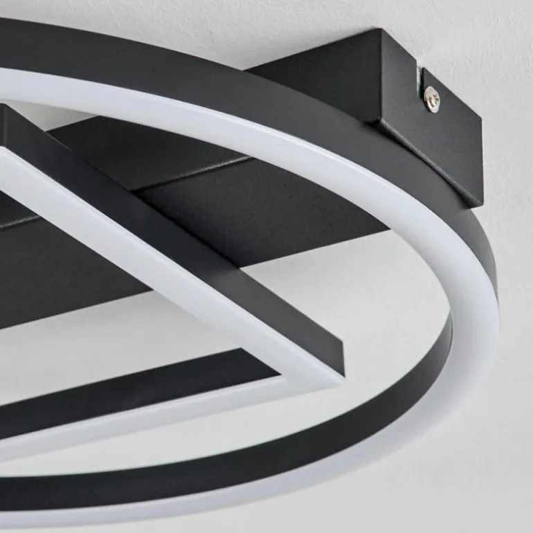 Plafonnier Canhoso LED Noir, 1 lumière