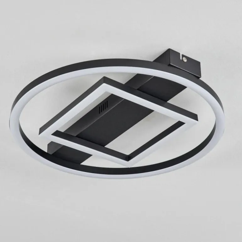 Plafonnier Canhoso LED Noir, 1 lumière