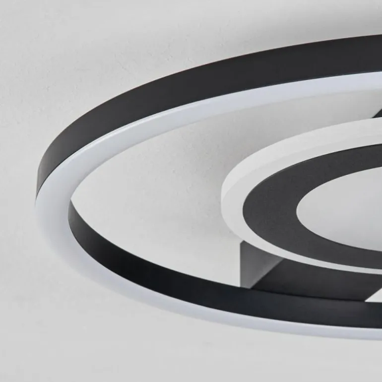 Plafonnier Canhoso LED Noir, 1 lumière