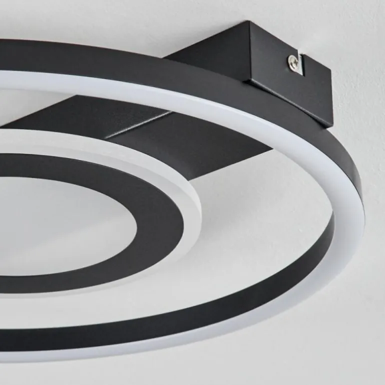 Plafonnier Canhoso LED Noir, 1 lumière