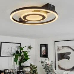 Plafonnier Canhoso LED Noir, 1 lumière