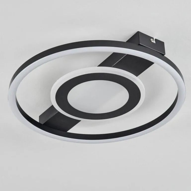 Plafonnier Canhoso LED Noir, 1 lumière