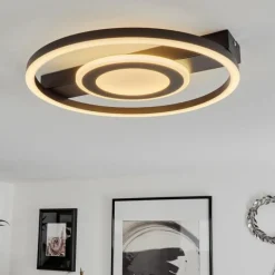 Plafonnier Canhoso LED Noir, 1 lumière