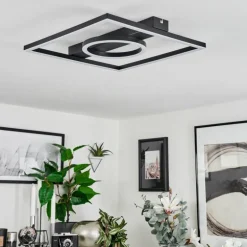 Plafonnier Canhoso LED Noir, 1 lumière