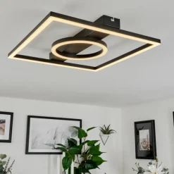Plafonnier Canhoso LED Noir, 1 lumière