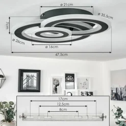 Plafonnier Casaldelo LED Anthracite, 1 lumière