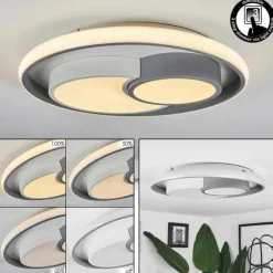 Plafonnier Casqueira LED Gris, Blanc, 1 lumière