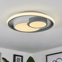 Plafonnier Casqueira LED Gris, Blanc, 1 lumière
