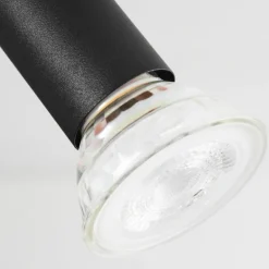 Plafonnier Castillo Bois foncé, Noir, 3 lumières