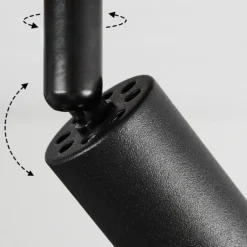 Plafonnier Castillo Bois foncé, Noir, 3 lumières