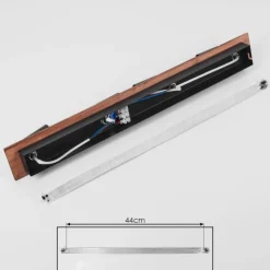 Plafonnier Castillo Bois foncé, Noir, 4 lumières